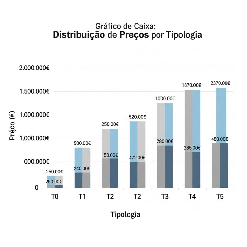 Distribuição de Preços por tipologia
