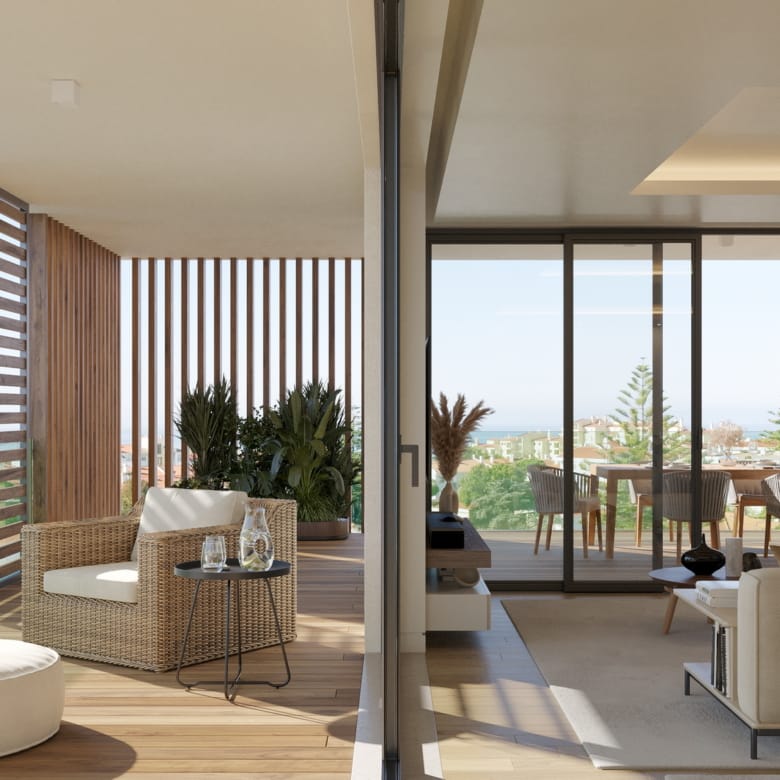 Vista lateral da Sala_Varandas do urban living