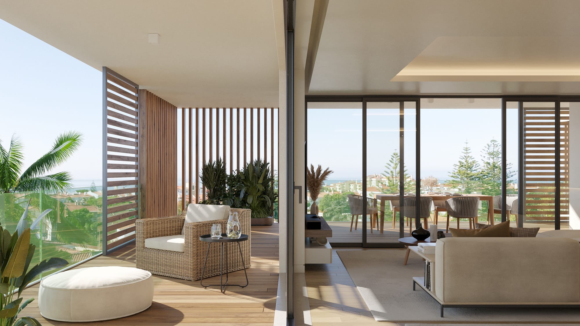 Vista lateral da Sala_Varandas do urban living