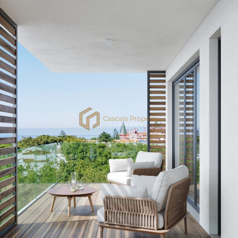 Sala apartamento Urban Living em construção, com varandas e design moderno.