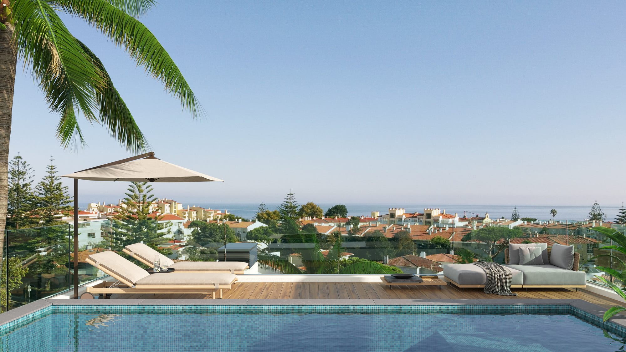 Piscina no rooftop Urban Living Piscina rooftop